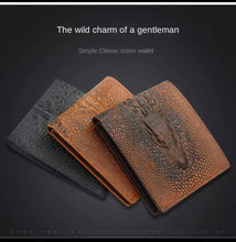 Crocodile embossed Men’s  leather wallet