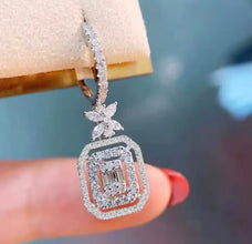 Elegant Geometric Diamond Earrings