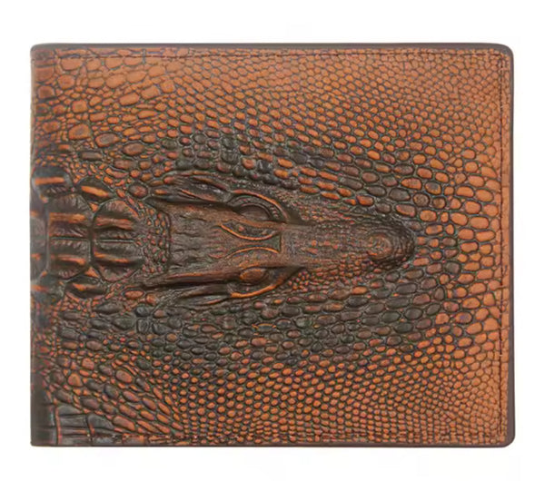 Crocodile embossed Men’s  leather wallet