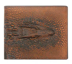 Crocodile embossed Men’s  leather wallet