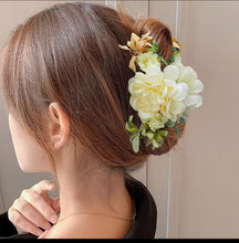 Elegant Floral Hair Clip with  Blossoms – Romantic Updo Accessory