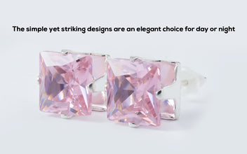 Multi-Colored Cubic Zirconia Stud Earrings Set – Assorted Shapes & Hypoallergenic