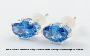 Multi-Colored Cubic Zirconia Stud Earrings Set – Assorted Shapes & Hypoallergenic