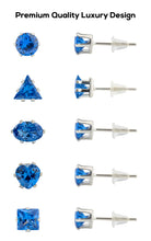 36 Pairs Cubic Zirconia Stud Earrings Set – Hypoallergenic, High-Shine, Tarnish-Free