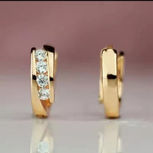 Elegant Gold and Diamond Earrings