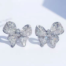 Elegant Bow-shaped Diamond Earrings