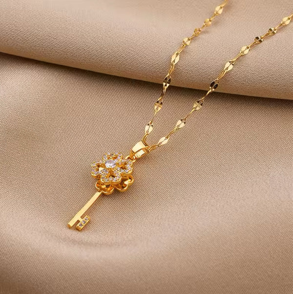 Elegant Key Pendant Necklace