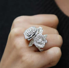 Exquisite encrusted Rose ring