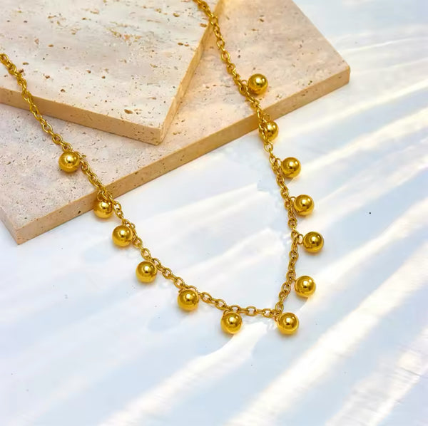 Gold Ball Chain Necklace