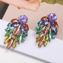 Rainbow Radiance Rhinestone Earrings