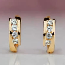 Elegant Gold and Diamond Earrings