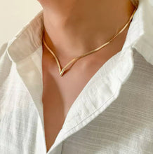 Elegant Gold V-shaped Necklace