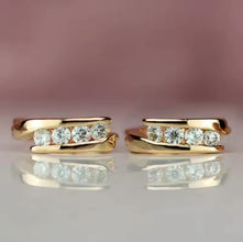 Elegant Gold and Diamond Earrings