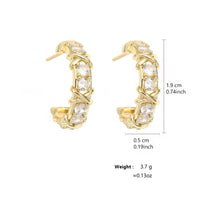 Elegant Gold and Diamond Hoop Earrings