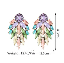 Rainbow Radiance Rhinestone Earrings