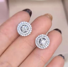 Stainless Steel Zirconia Crystal Stud Earrings